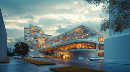 Multifunctional complex with a shopping center in Ivano-Frankivsk